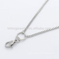 1.5mm 18"+2" vintage high quality pendant necklace, stainless steel curved rectangle box chain